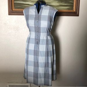 Pendleton checked cotton sleeveless dress pockets